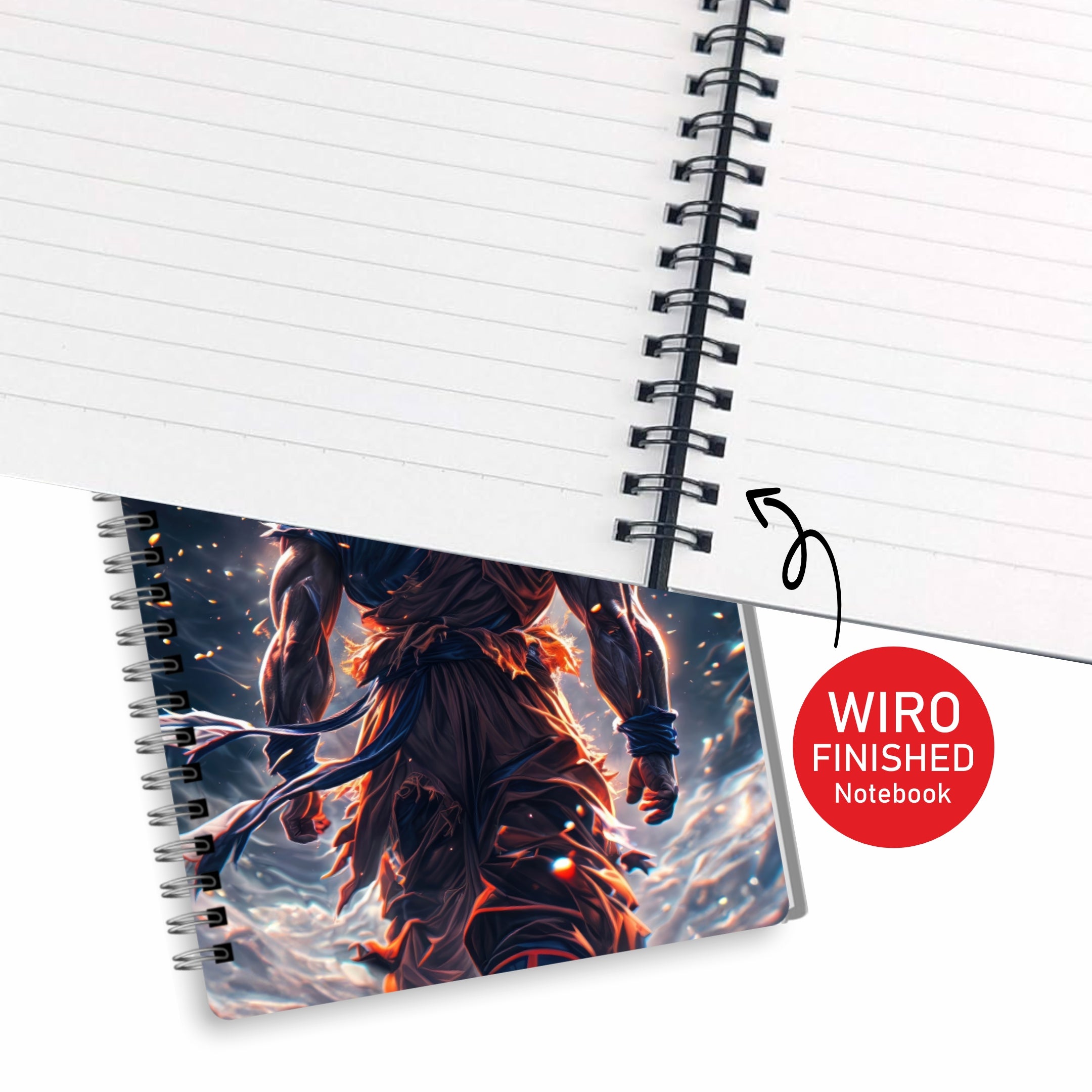 Printed Wolf Warrior Anime Notepad